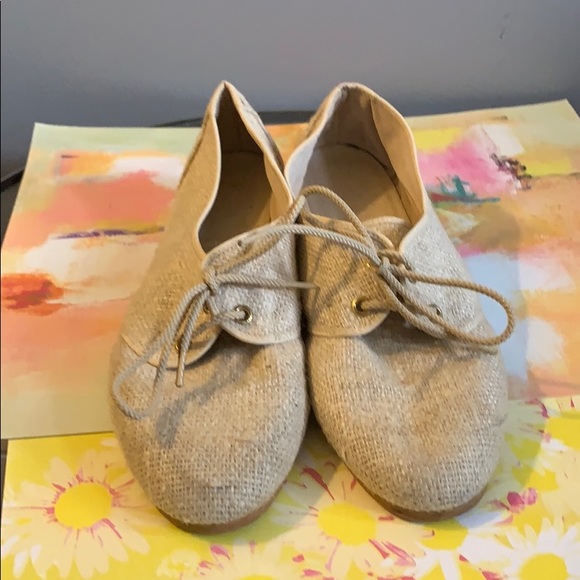 🛍Vintage Wicker Style Women Beige Wedges Size 5-6 - Picture 2 of 7